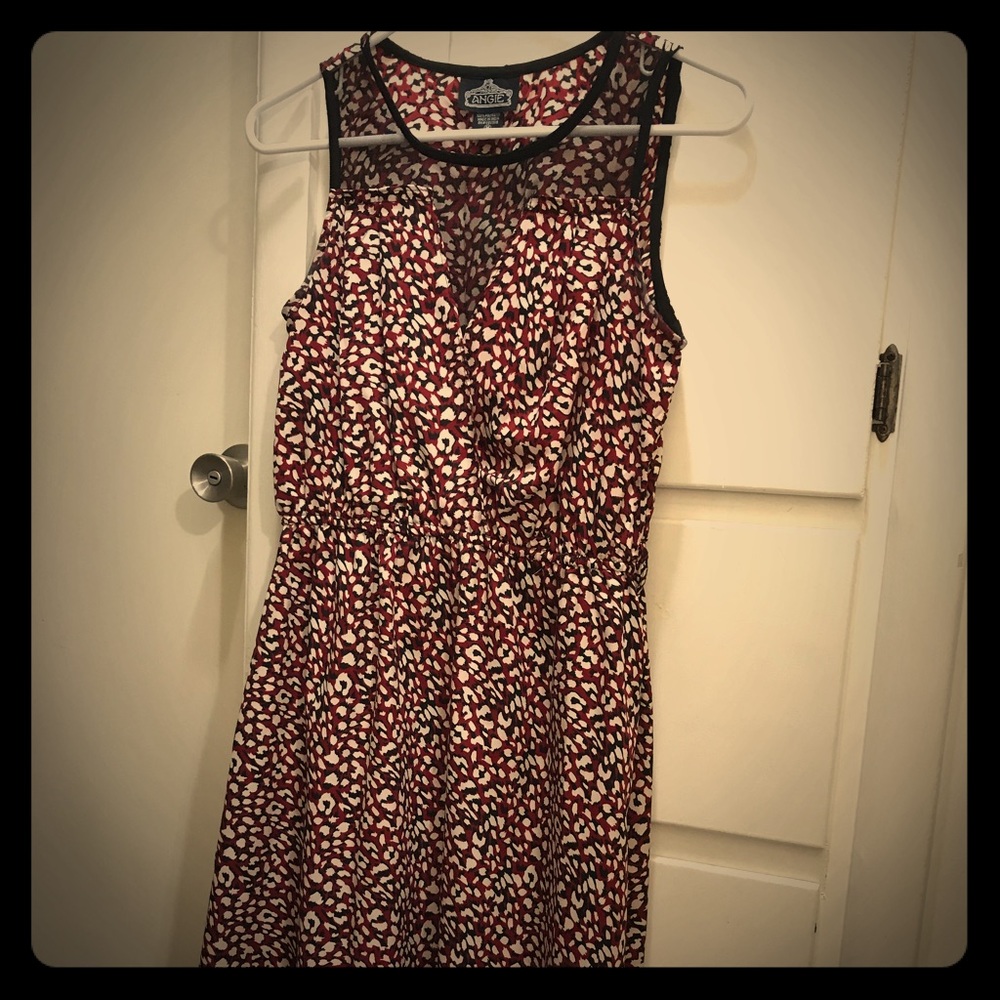 Angie red leopard print dress.